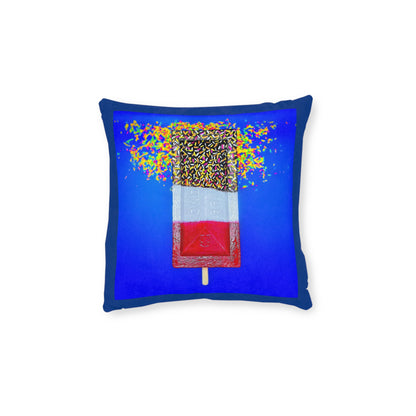 Pop Art Square Pillow - F.A.B, Fabulous Art Brick Design