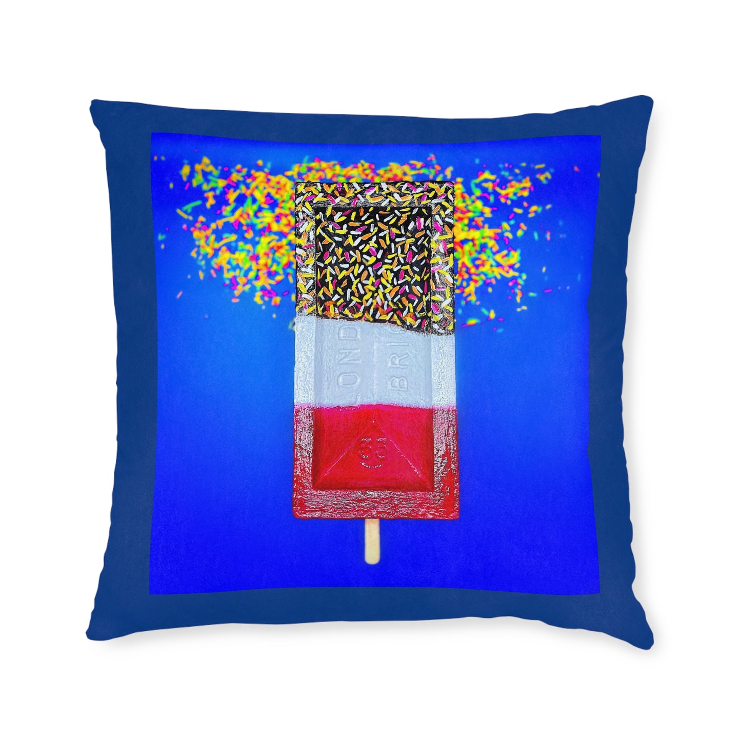 Pop Art Square Pillow - F.A.B, Fabulous Art Brick Design